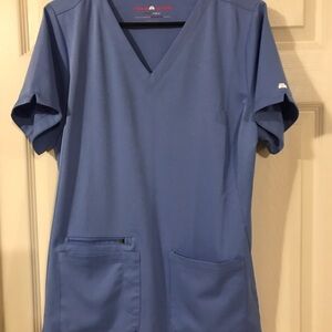 Moxie Scrubs Blue V-Neck Top